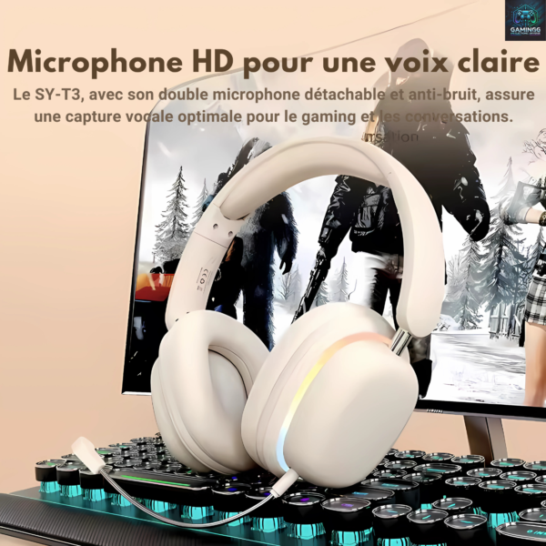 Casque Bluetooth Sans Fil Shuoyin T3 – Performance Audio et Confort Exceptionnel