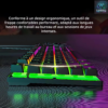 Clavier Gaming 104 Touches RVB – Polyvalence, performance et confort pour une expérience de jeu ultime