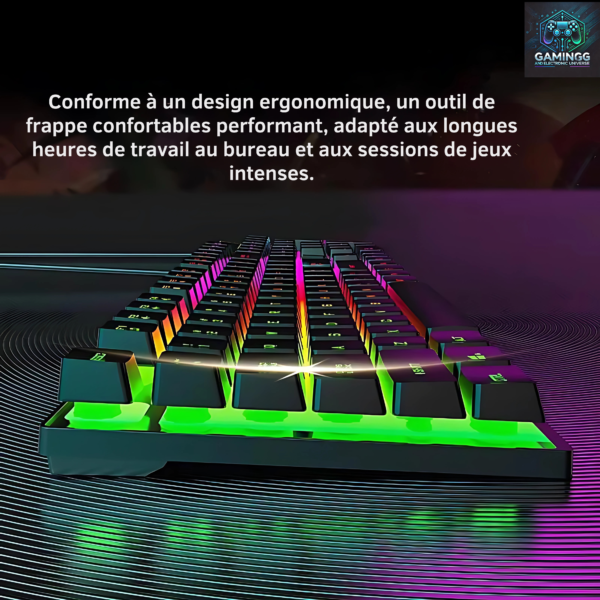 Clavier Gaming 104 Touches RVB – Polyvalence, performance et confort pour une expérience de jeu ultime